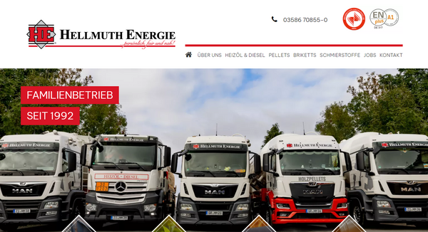 Notebook-Ansicht
der Website hellmuth-energie.de