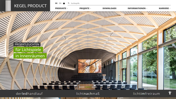 Desktopansicht: Webseite für Architektur & Bauplanung Bautzen: Kegel Product GmbH & Co.KG