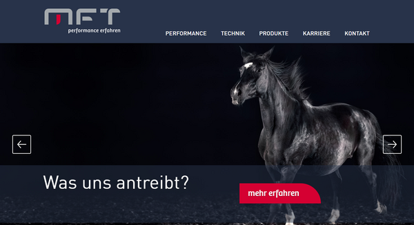 Notebook-Ansicht der MFT-Cunewalde.de Website mit Unternehmensleistungen