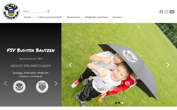 Budissa Bautzen Webseite mit Fokus auf Benutzerfreundlichkeit, dargestellt auf Desktop, Tablet und Mobilgerät