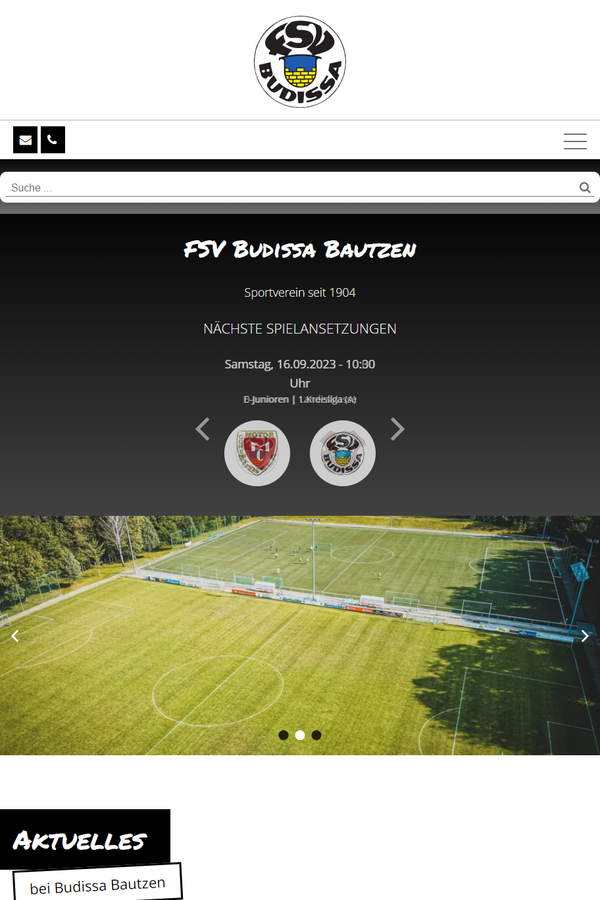 Budissa Bautzen Webseite mit Fokus auf Benutzerfreundlichkeit, dargestellt auf Desktop, Tablet und Mobilgerät