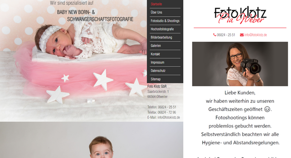 Notebook ansicht: Website für professionelle Fotografen - Foto Klotz GbR