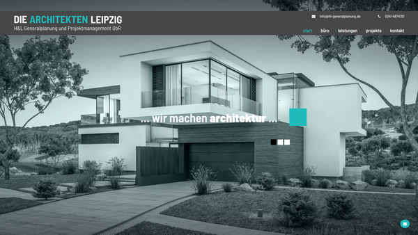 Desktop-Ansicht
der Website die-architekten-leipzig.de