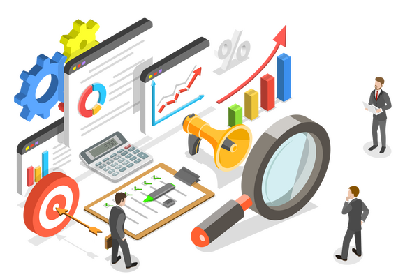 Abstraktes Bild zur Darstellung von digitalem Marketing und SEO-Konzepten