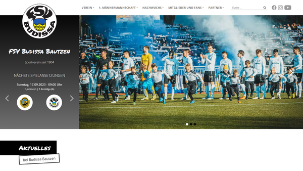 Budissa Bautzen Webseite mit Fokus auf Benutzerfreundlichkeit, dargestellt auf Desktop, Tablet und Mobilgerät