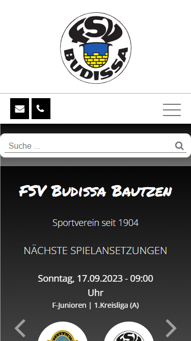 Budissa Bautzen Webseite mit Fokus auf Benutzerfreundlichkeit, dargestellt auf Desktop, Tablet und Mobilgerät