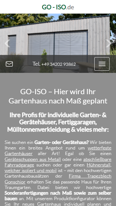 Smartphone-Ansicht go-iso.de