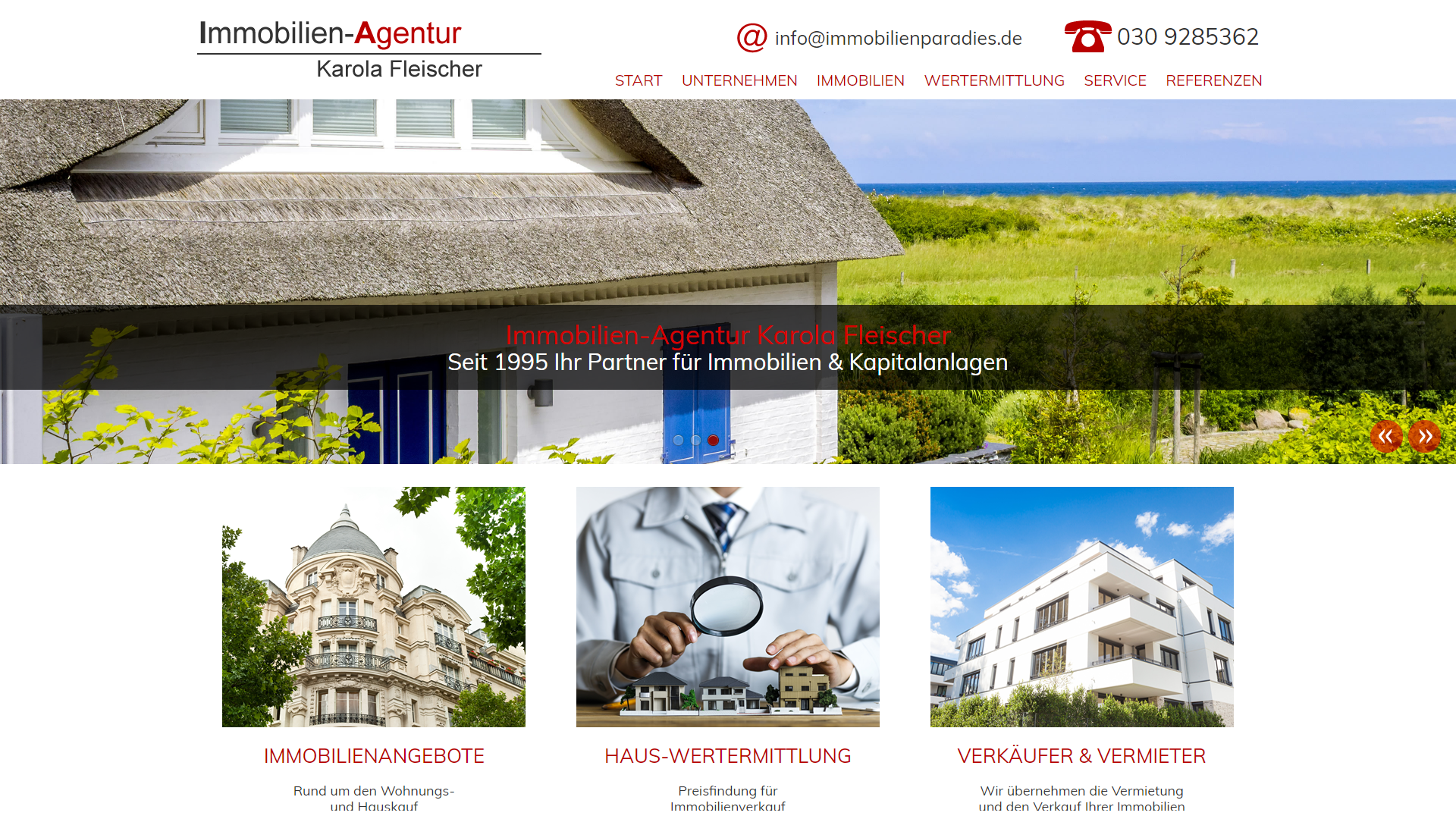 Desktop-Ansicht immobilienparadies.de