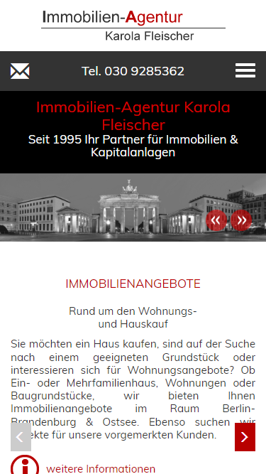 Smartphone-Ansicht immobilienparadies.de