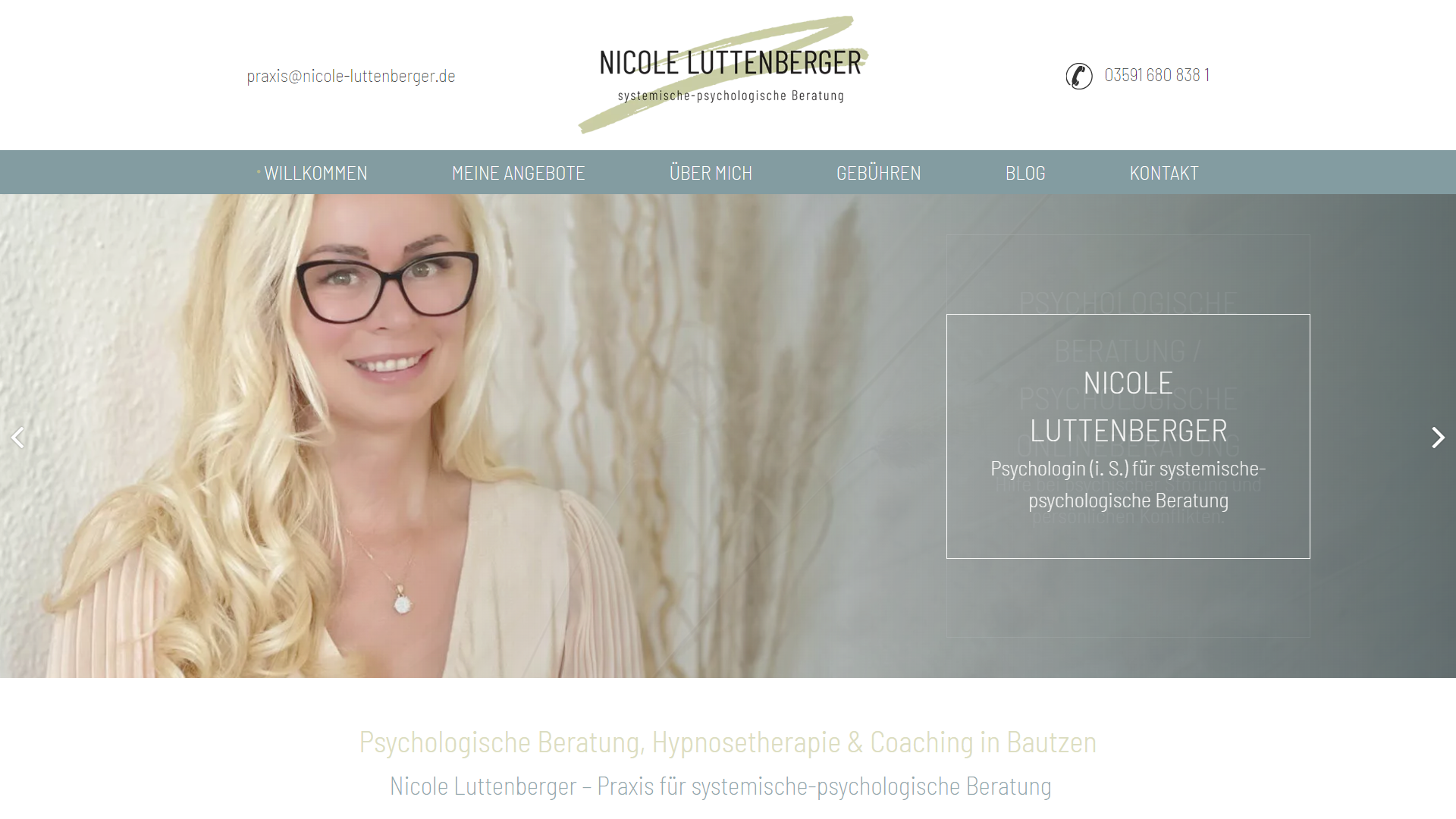 Desktop-Ansicht nicole-luttenberger.de