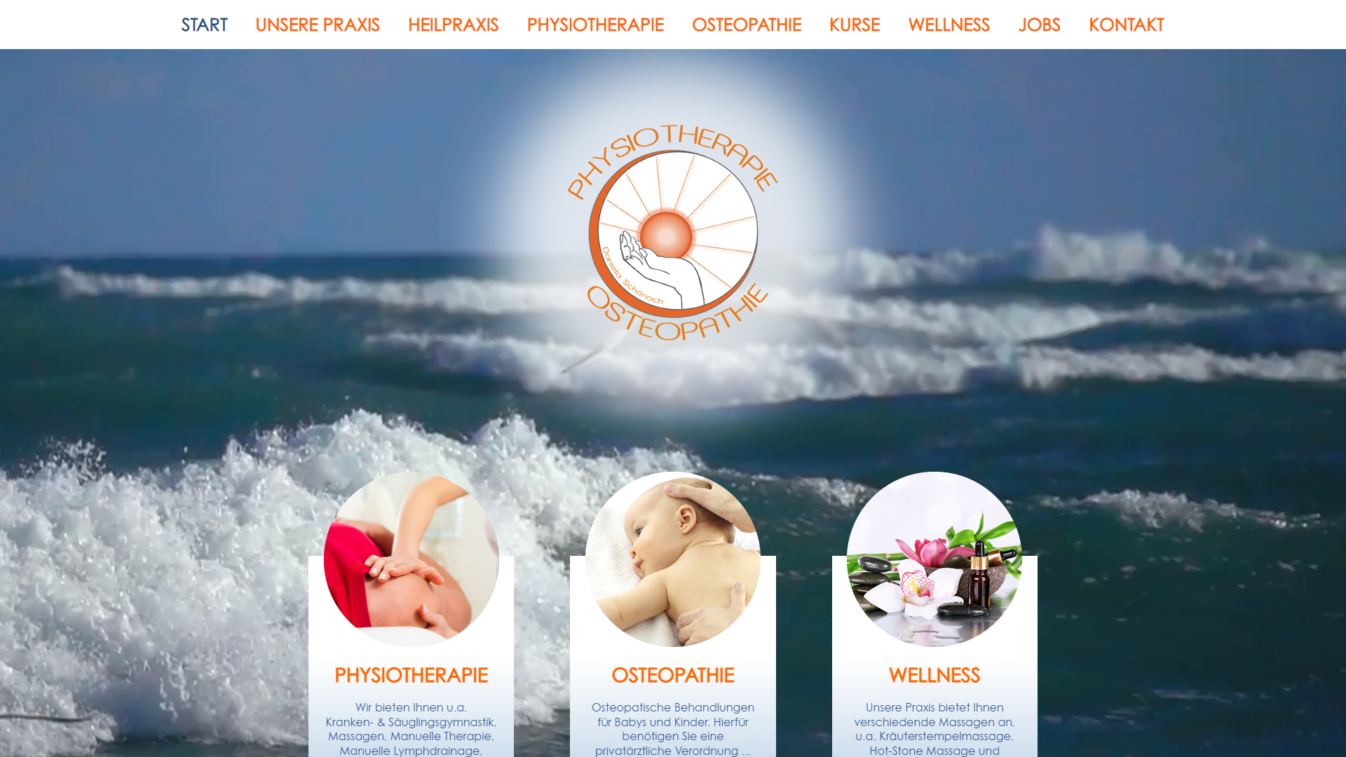Desktop-Ansicht physiotherapie-schoenach.de