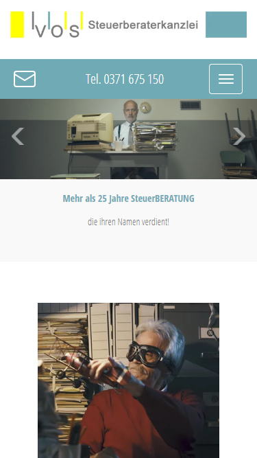 Smartphone-Ansicht steuerberater-vos.de