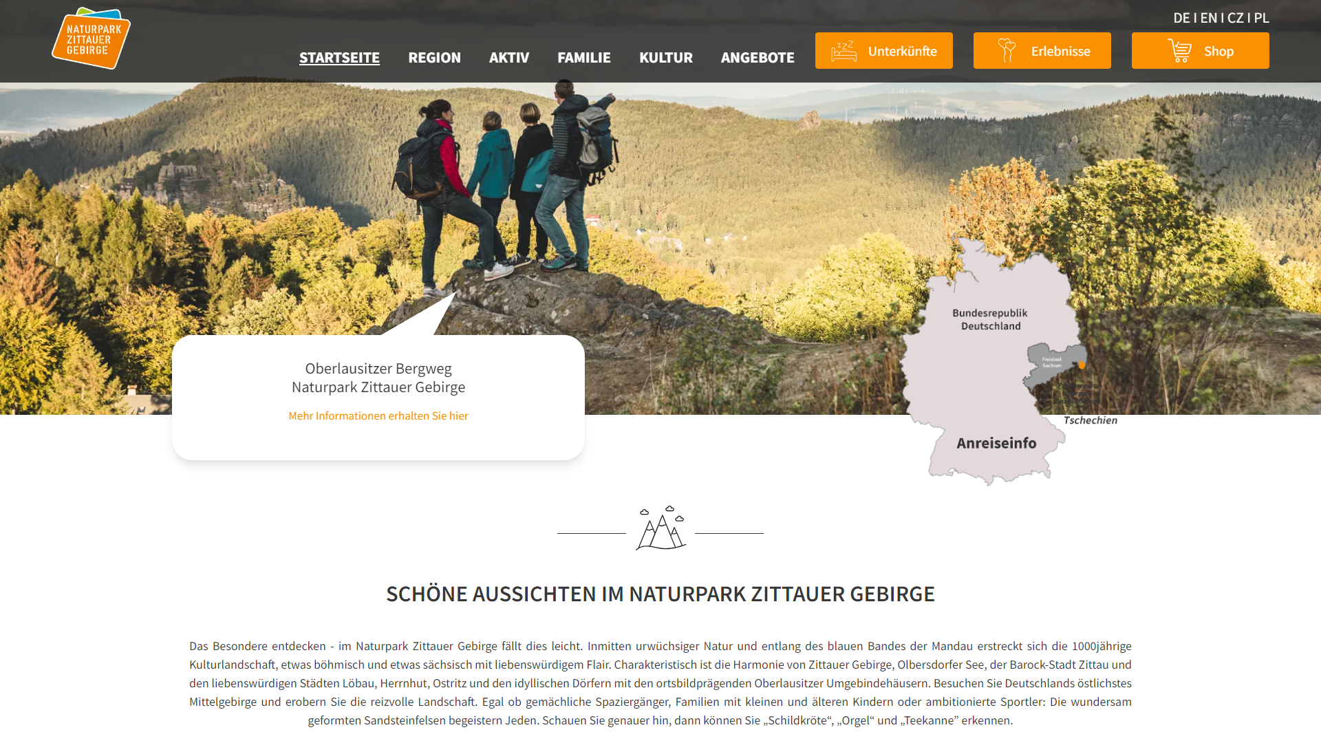 Desktop-Ansicht zittauer-gebirge.com