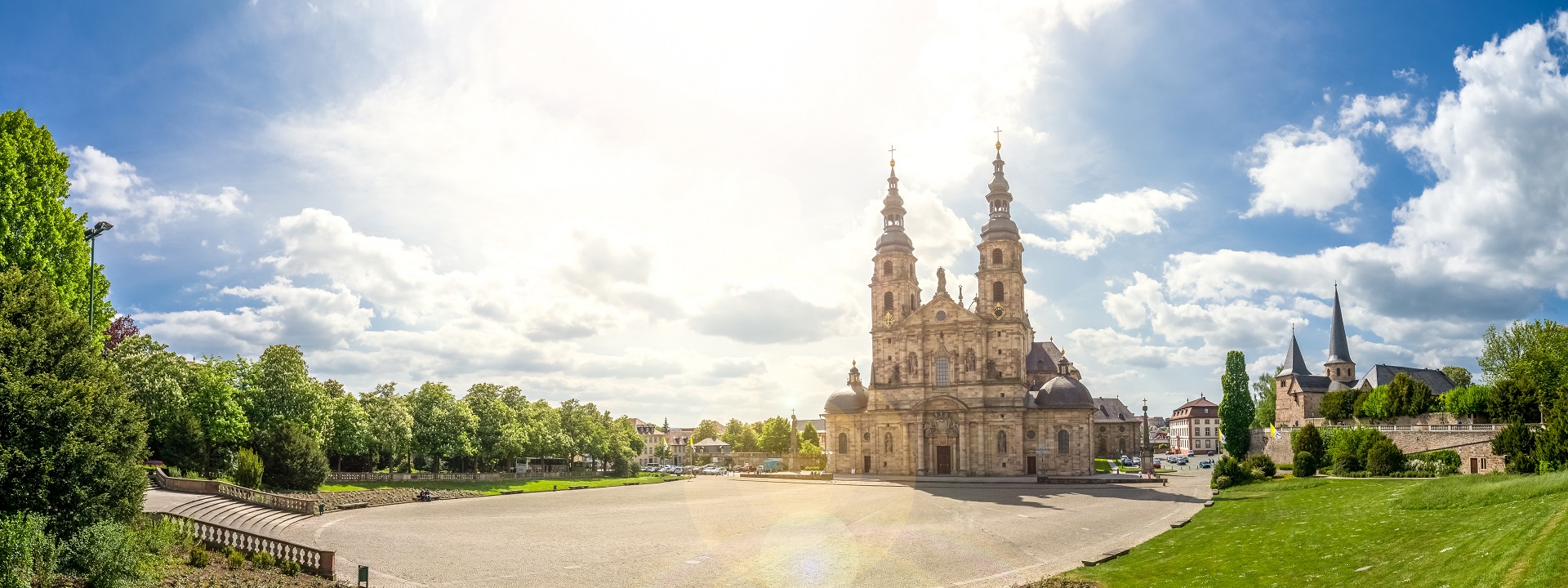 Panoramaaufnahme vom Schloss in Fulda