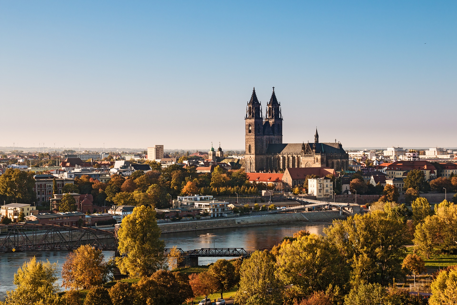Blick auf Magdeburg